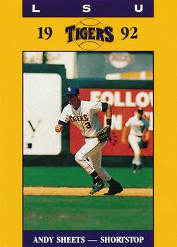 1992 LSU Tigers #10 Andy Sheets Front