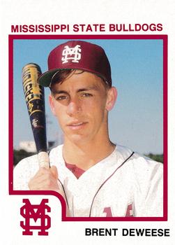 1992 Mississippi State Bulldogs #NNO Brent Deweese Front