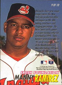 1996 Ultra - Fresh Foundations #9 Manny Ramirez Back
