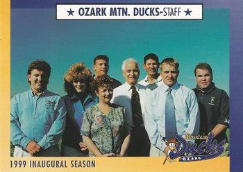 1999 Play Ball Ozark Mountain Ducks #28 Ozark Mountain Ducks Staff Front