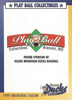 1999 Play Ball Ozark Mountain Ducks #3 Play Ball Collectibles Front