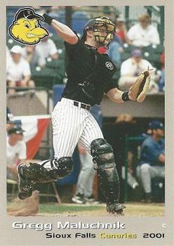 2001 Grandstand Sioux Falls Canaries #22 Gregg Maluchnik Front