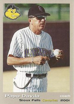 2001 Grandstand Sioux Falls Canaries #24 Papo Davila Front