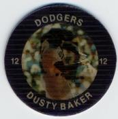 1983 7-Eleven Super Star Sports Coins #6 Dusty Baker Front