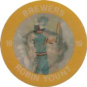 1984 7-Eleven Super Star Sports Coins: Central Region #II E Robin Yount Front