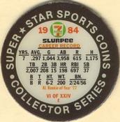 1984 7-Eleven Super Star Sports Coins: Central Region #VI E Eddie Murray Back