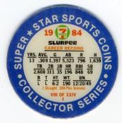 1984 7-Eleven Super Star Sports Coins: Central Region #VIII E Cecil Cooper Back