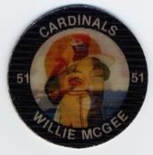 1984 7-Eleven Super Star Sports Coins: Central Region #IX E Willie McGee Front