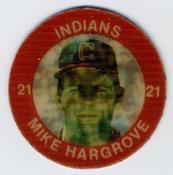 1984 7-Eleven Super Star Sports Coins: Central Region #X E Mike Hargrove Front
