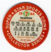 1984 7-Eleven Super Star Sports Coins: Central Region #XII E Carlton Fisk Back