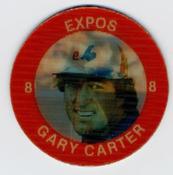 1984 7-Eleven Super Star Sports Coins: Central Region #XV E Gary Carter Front
