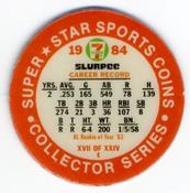 1984 7-Eleven Super Star Sports Coins: Central Region #XVII E Ron Kittle Back