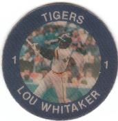 1984 7-Eleven Super Star Sports Coins: Central Region #XVI E Lou Whitaker Front