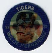 1985 7-Eleven Super Star Sports Coins: Central Region #VII PJ Willie Hernandez Front