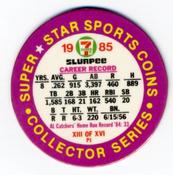 1985 7-Eleven Super Star Sports Coins: Central Region #XIII PJ Lance Parrish Back