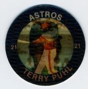 1985 7-Eleven Super Star Sports Coins: Central Region #XIV PJ Terry Puhl Front