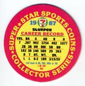 1987 7-Eleven Super Star Sports Coins: Chicago Region #I WS Harold Baines Back