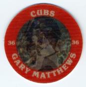 1987 7-Eleven Super Star Sports Coins: Chicago Region #X WS Gary Matthews Front