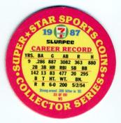 1987 7-Eleven Super Star Sports Coins: Chicago Region #XII WS Keith Moreland Back