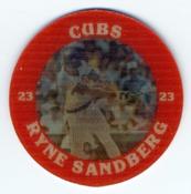 1987 7-Eleven Super Star Sports Coins: Chicago Region #XIV WS Ryne Sandberg Front