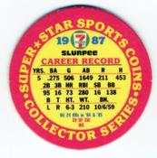 1987 7-Eleven Super Star Sports Coins: Chicago Region #XV WS Greg Walker Back