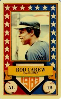 1983 Perma-Graphics All-Star Credit Cards #2 Rod Carew Front