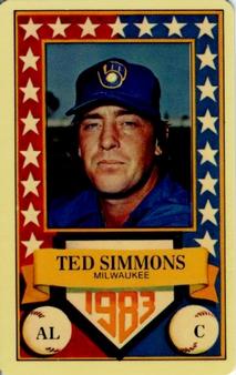 1983 Perma-Graphics All-Star Credit Cards #5 Ted Simmons Front