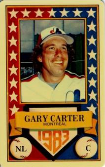 1983 Perma-Graphics All-Star Credit Cards #10 Gary Carter Front
