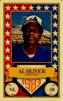 1983 Perma-Graphics All-Star Credit Cards #13 Al Oliver Front