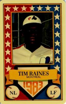 1983 Perma-Graphics All-Star Credit Cards #14 Tim Raines Front
