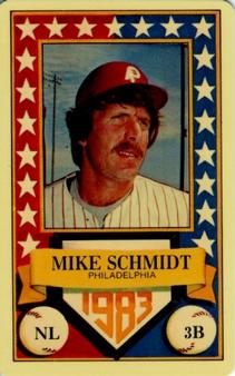 1983 Perma-Graphics All-Star Credit Cards #16 Mike Schmidt Front