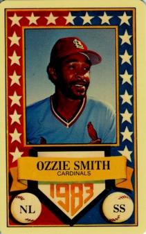 1983 Perma-Graphics All-Star Credit Cards #17 Ozzie Smith Front