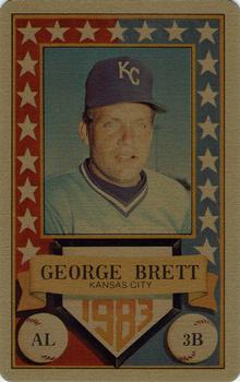 1983 Perma-Graphics All-Star Credit Cards - Gold #1 George Brett Front