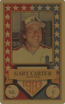 1983 Perma-Graphics All-Star Credit Cards - Gold #10 Gary Carter Front