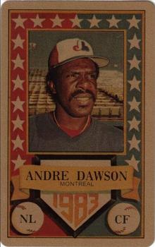 1983 Perma-Graphics All-Star Credit Cards - Gold #11 Andre Dawson Front