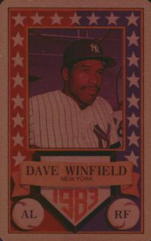 1983 Perma-Graphics All-Star Credit Cards - Gold #8 Dave Winfield Front
