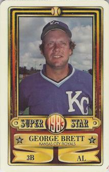1983 Perma-Graphics Super Stars Credit Cards #19 George Brett Front
