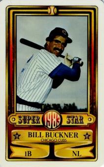 1983 Perma-Graphics Super Stars Credit Cards #1 Bill Buckner Front
