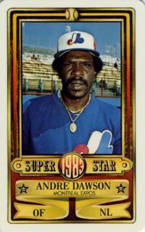 1983 Perma-Graphics Super Stars Credit Cards #4 Andre Dawson Front
