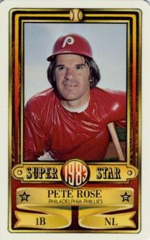 1983 Perma-Graphics Super Stars Credit Cards #13 Pete Rose Front