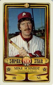1983 Perma-Graphics Super Stars Credit Cards #14 Mike Schmidt Front