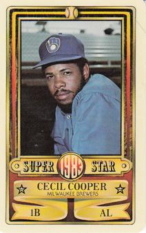 1983 Perma-Graphics Super Stars Credit Cards #21 Cecil Cooper Front