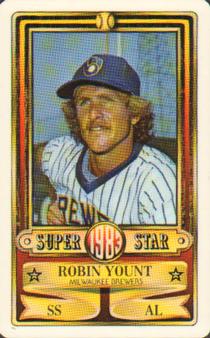 1983 Perma-Graphics Super Stars Credit Cards #36 Robin Yount Front