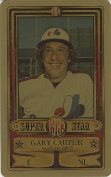1983 Perma-Graphics Super Stars Credit Cards - Gold #3 Gary Carter Front