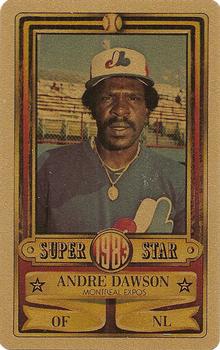 1983 Perma-Graphics Super Stars Credit Cards - Gold #4 Andre Dawson Front