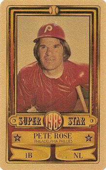 1983 Perma-Graphics Super Stars Credit Cards - Gold #13 Pete Rose Front