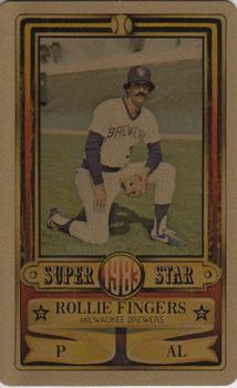 1983 Perma-Graphics Super Stars Credit Cards - Gold #23 Rollie Fingers Front