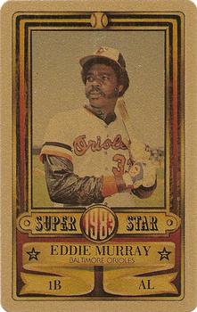 1983 Perma-Graphics Super Stars Credit Cards - Gold #29 Eddie Murray Front