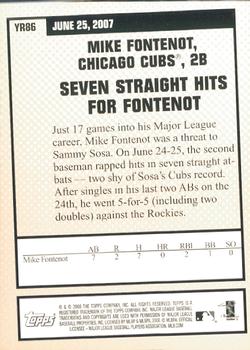 2008 Topps - Year in Review #YR86 Mike Fontenot Back