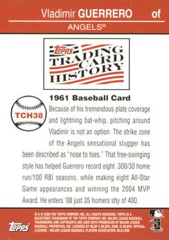 2008 Topps - Trading Card History #TCH38 Vladimir Guerrero Back